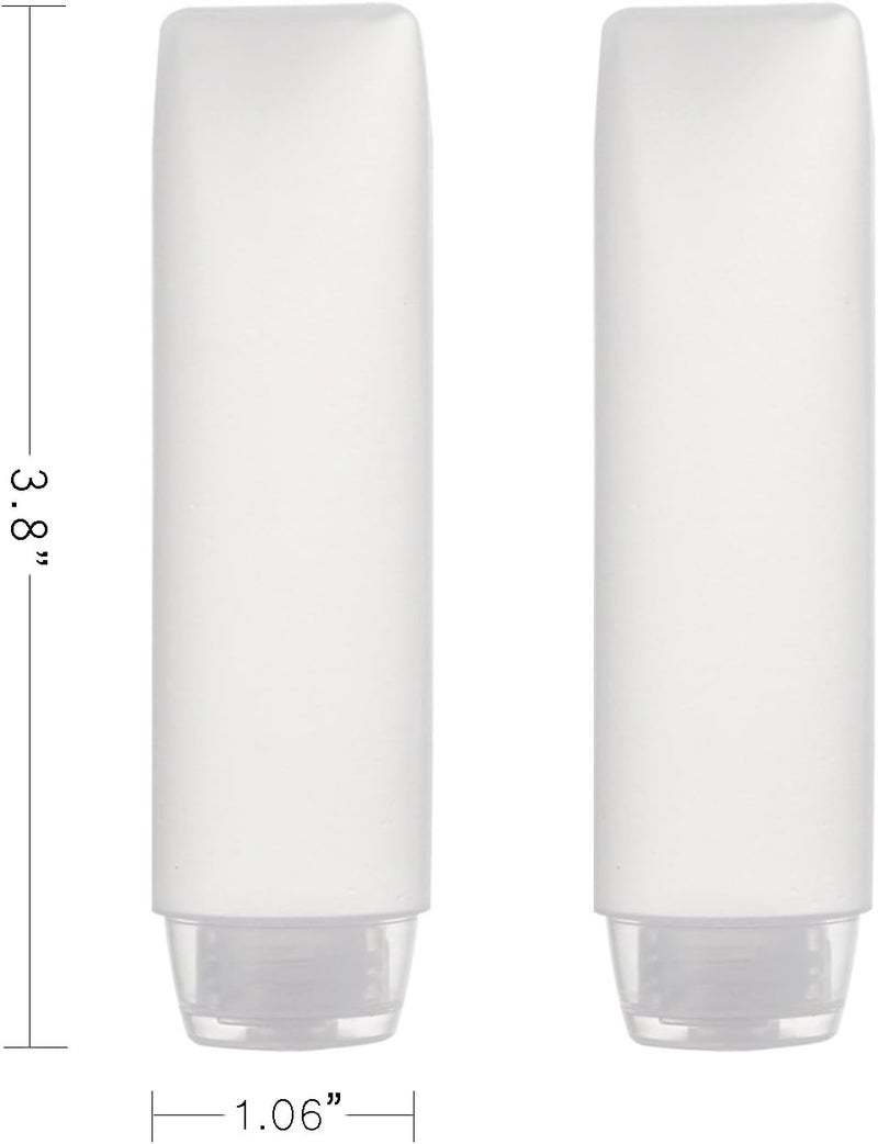 OTO 6 Pack Travel Size Plastic Squeeze Bottles for Liquids, 30ml/1 Fl. Oz TSA Approved Makeup Toiletry Cosmetic Containers - Image 2